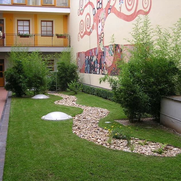 Wohnhaus Brünn - Dachgarten mit natürlich wachsender Vegetation